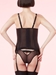 Chantal Thomass Audacieuse Bustier in Black, Back View, shown with Matching Thong